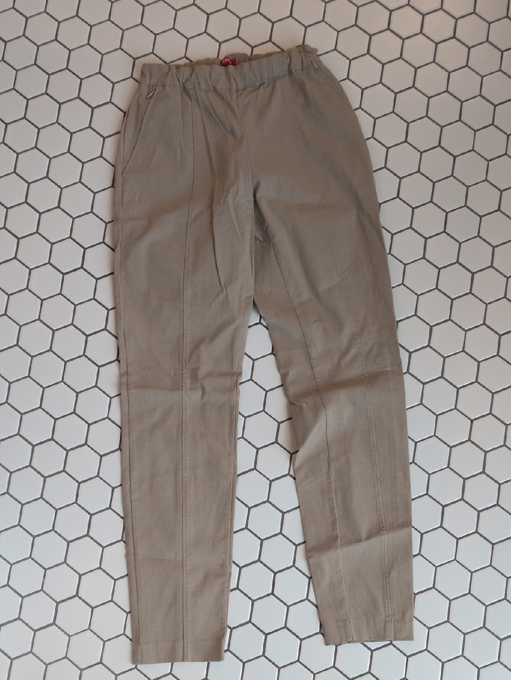 Stretch, Slim Fit, Khaki Pants With Zip Pockets